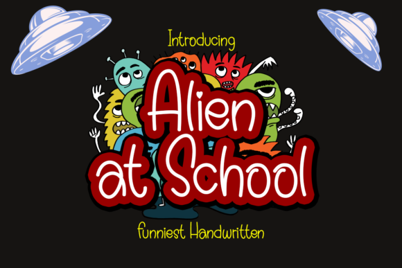 Alien at School Display Font Review