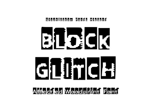 Block Glitch Font for Web Design