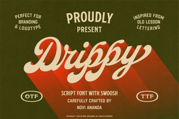 Drippy: A Vintage-Inspired Display Font for Editorial Design