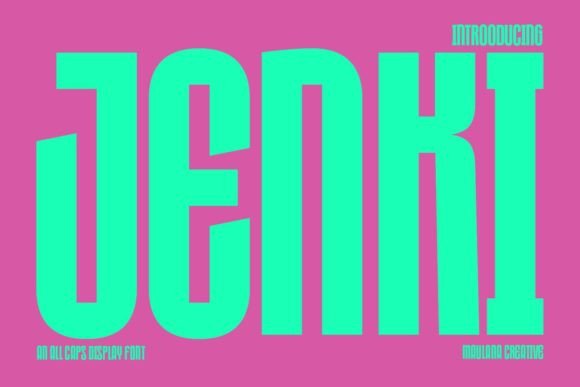 Jenki Font: A Playful Display Typeface for Handmade Creations