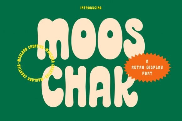 Mooschak: A Bouncy Display Font for Creative Branding
