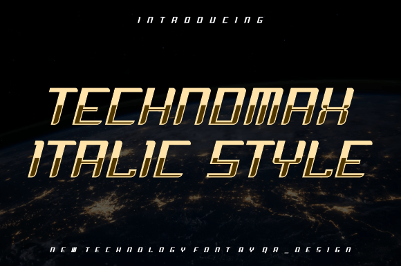 Technomax Italic – A Bold Display Font for Modern Branding